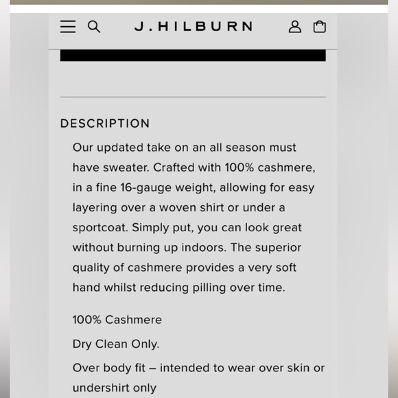 J. Hilburn Cashmere Sweater, sz XL, New - Picture 6 of 6